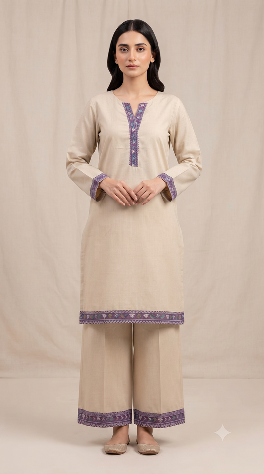 Earthy Amethyst Lawn Co-Ord